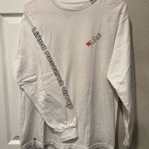 LRG White Long Sleeve Tee with Black Lettering